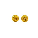 916 Gold Glitter Half Ball Stud Earrings
