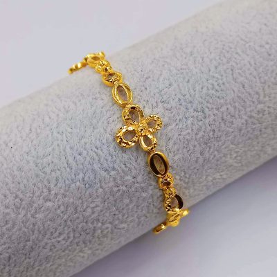 916 Gold Casting Flower Bracelet